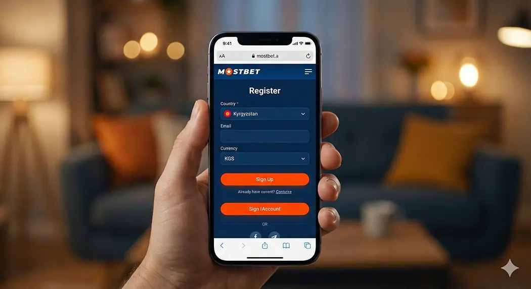 Mostbet Кыргызстан смартфондо катталуу жана сом валютасын тандоо